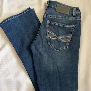 BKE Men's Straight Jeans in Dark Blue